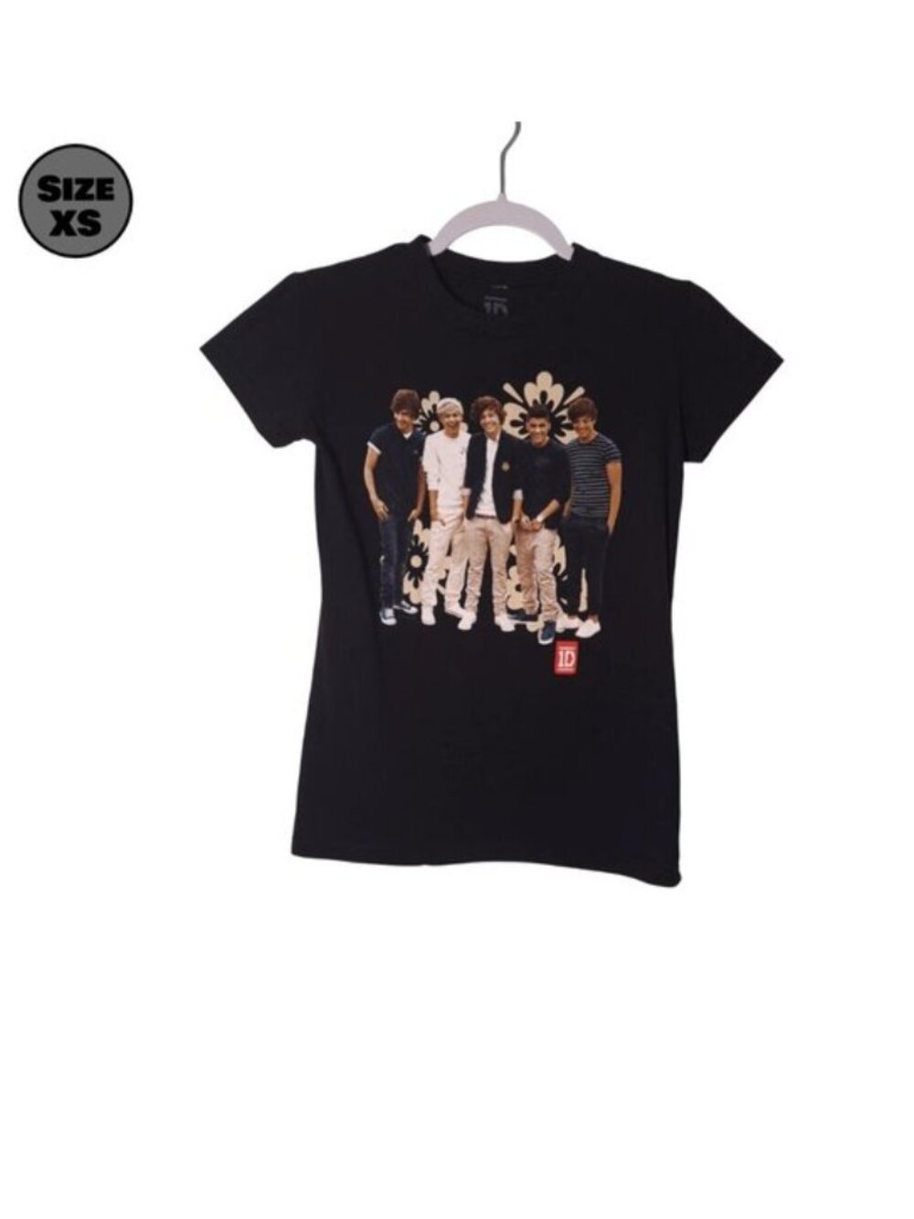 One Direction Group Photo USED Women's Fitted Shirt (XS, Pop, 1D, Harry Styles)